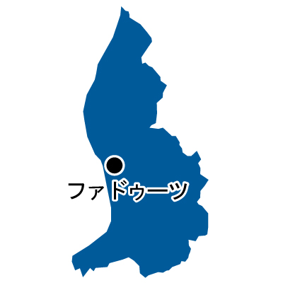 リヒテンシュタイン公国無料フリーイラスト｜首都名(青)